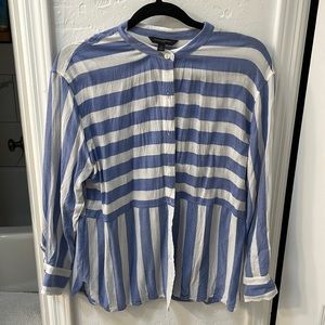 Button down the front beachy blouse